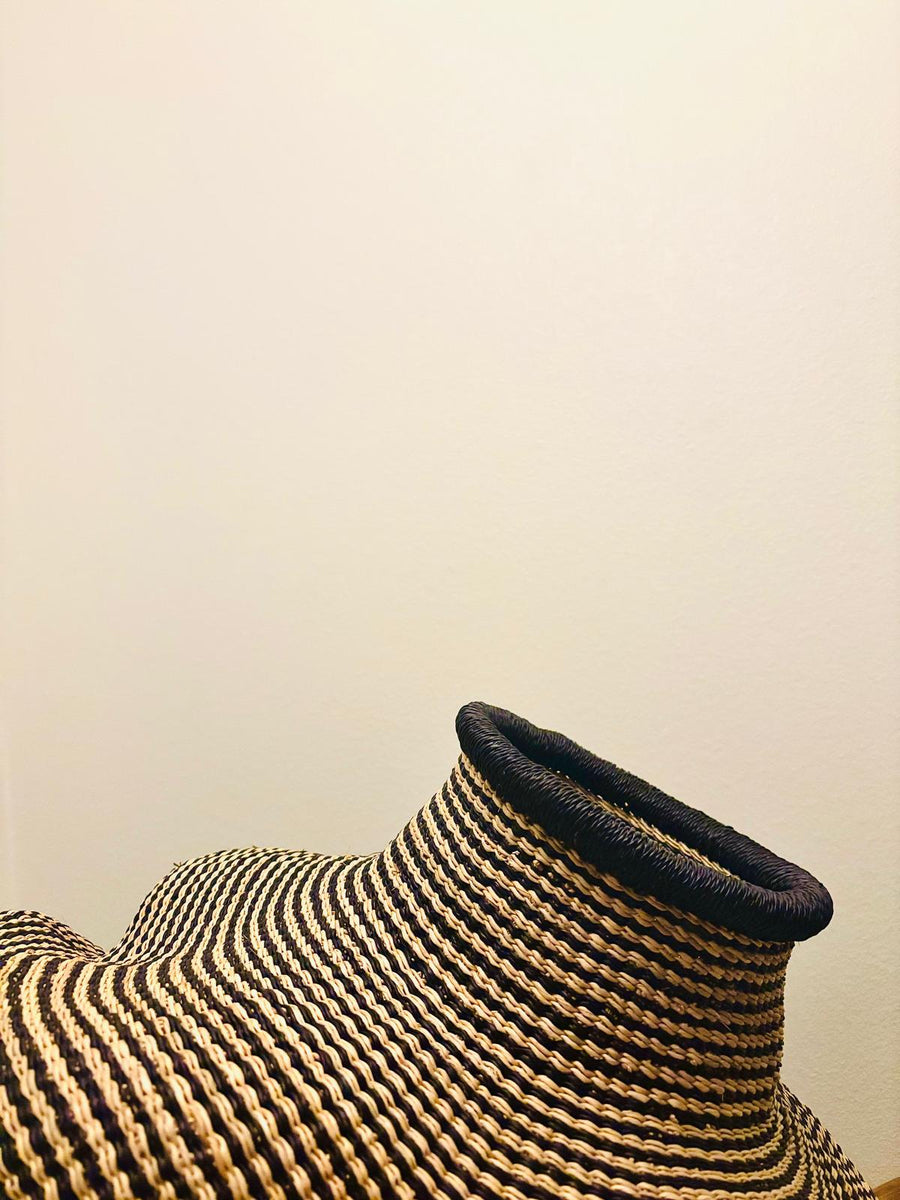 Bolga Basket - Black & Natural