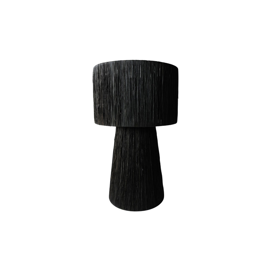 Raffia Hightower lamp - Black