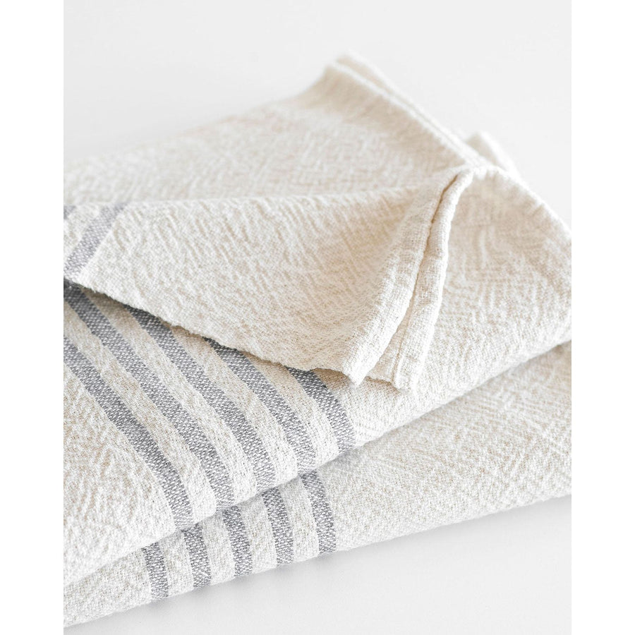 Large Towel - Grey - End Stripes